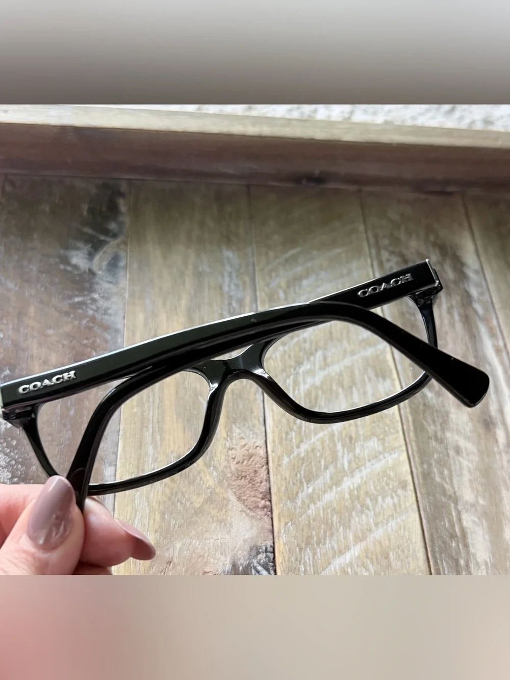 COACH Women's Black Rectangle Eyeglasses HC 6089